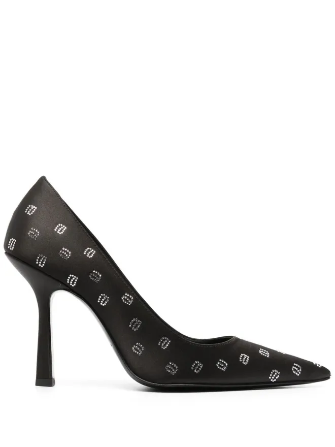 Alexander Wang Alexander Wang monogram-embellished pumps - Blackの商品画像