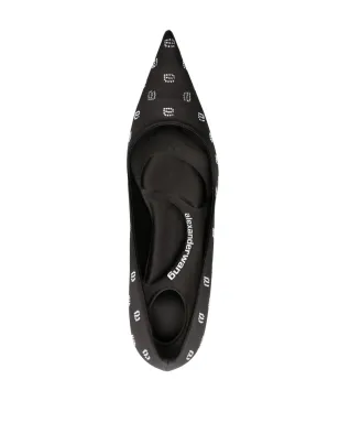 Alexander Wang monogram-embellished pumps - Black - サムネイル4