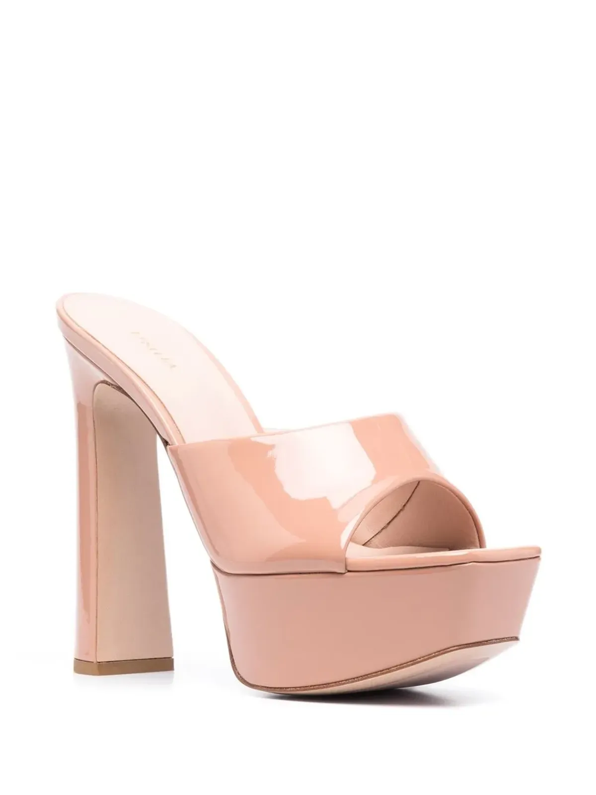 Le Silla パテントレザー プラットフォームサンダル - 画像2