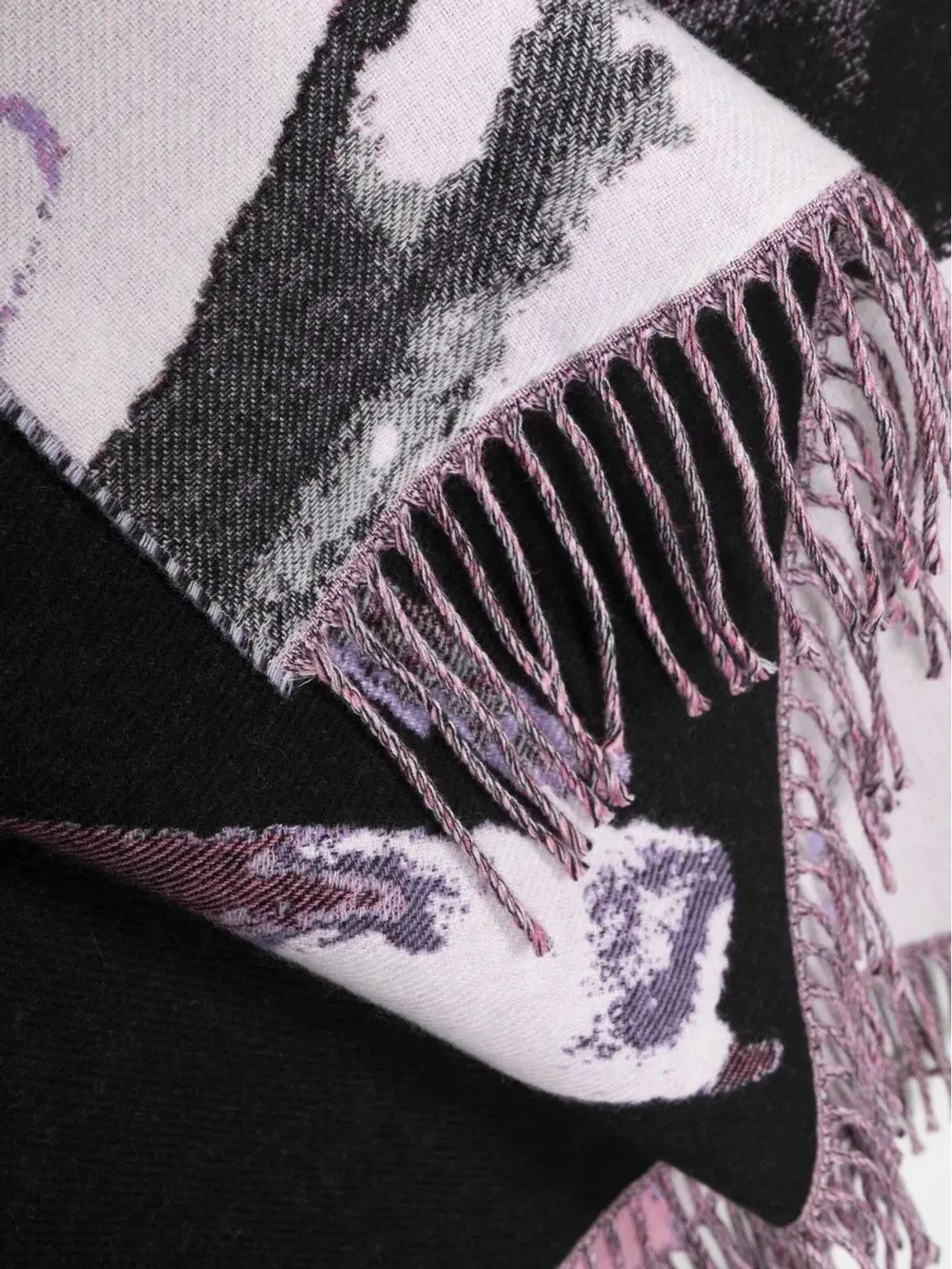 Alexander McQueen アブストラクト柄 ロゴプリント スカーフ - Neutrals - 画像3