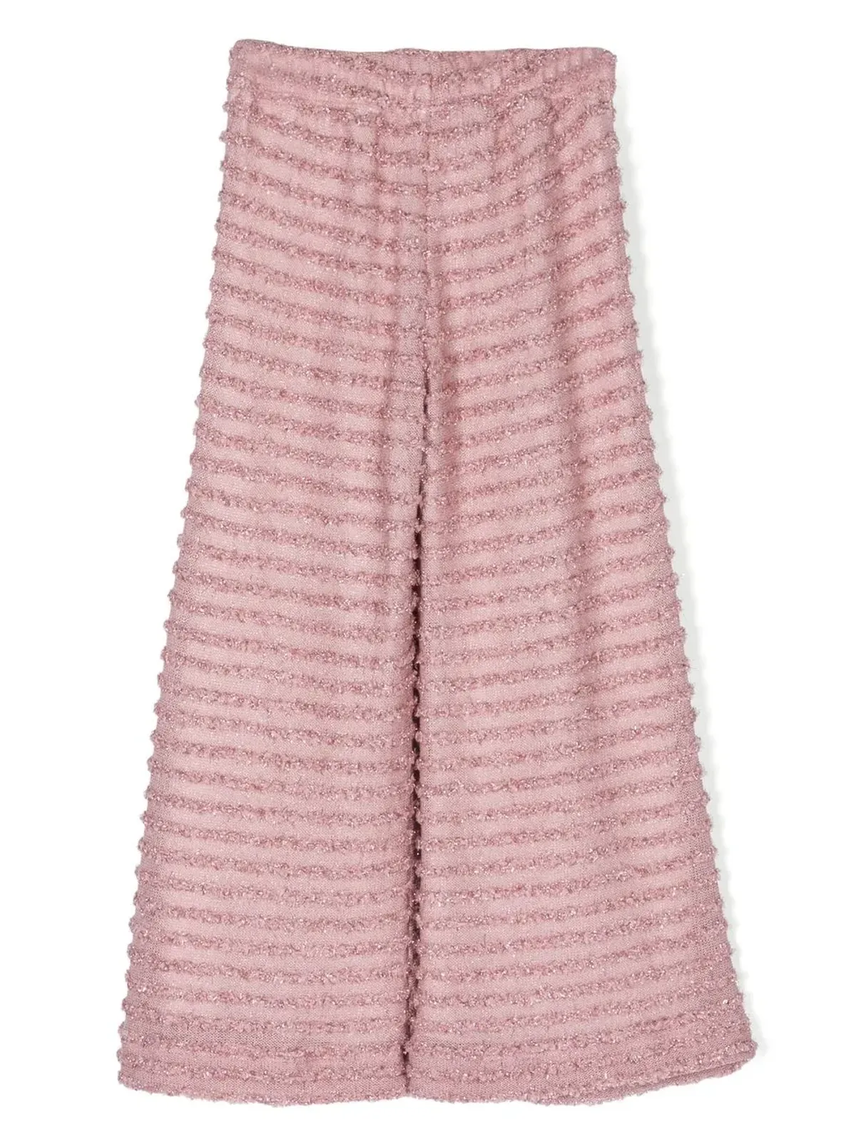 La Stupenderia lurex-detailing frayed flared trousers - Pink - 画像2