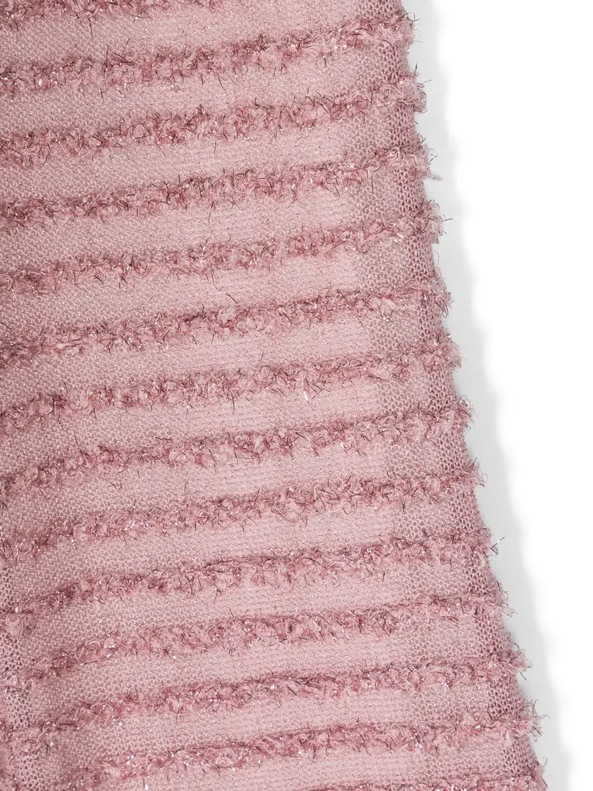 La Stupenderia lurex-detailing frayed flared trousers - Pink - 画像3