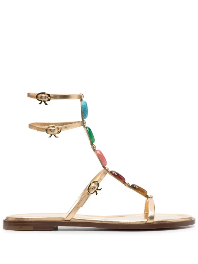 Gianvito Rossi Gianvito Rossi Shanti 05 フラットグラディエーターサンダルの商品画像