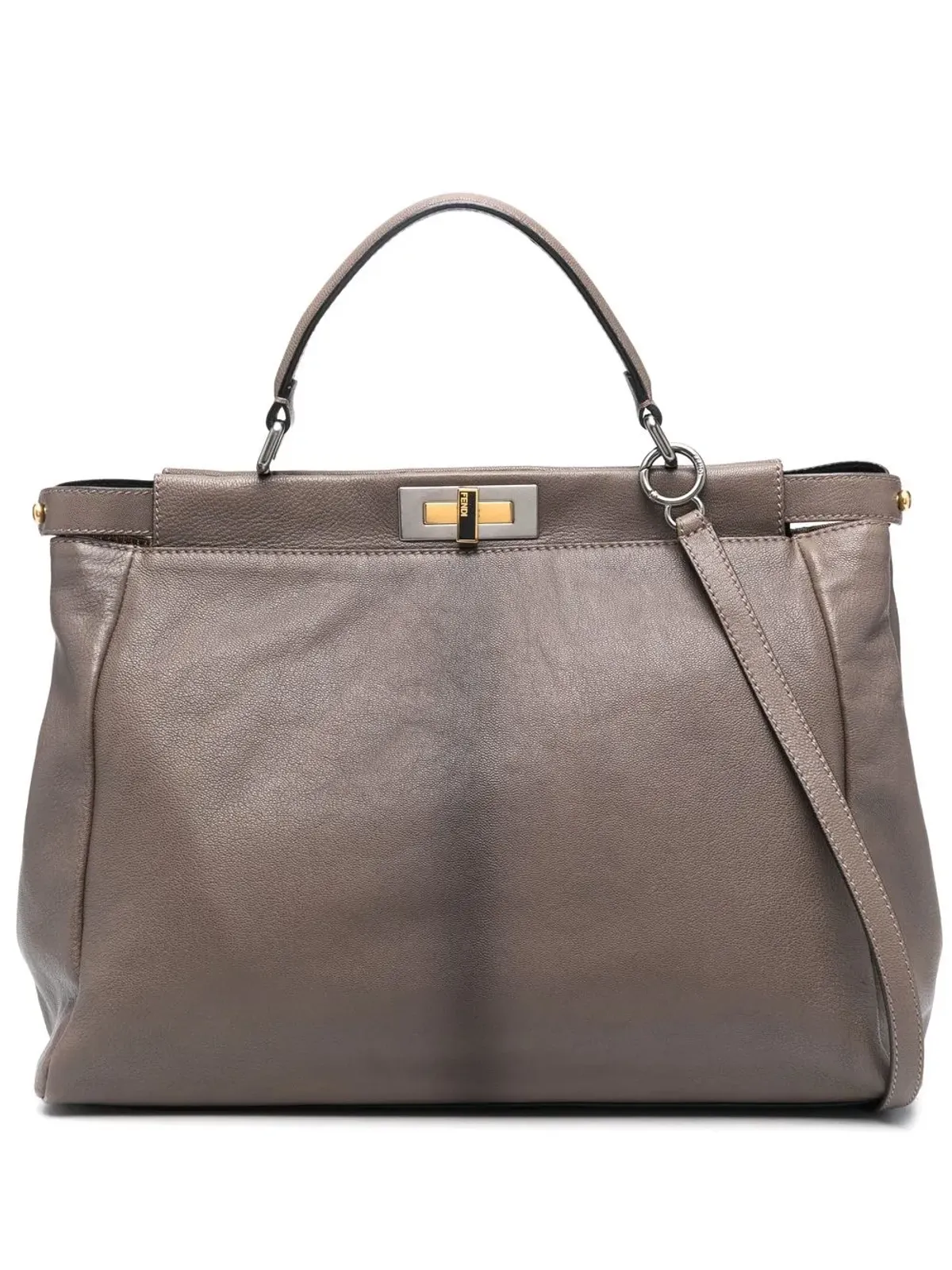 Fendi Pre-Owned ピーカブー レザートートバッグ ブラウン - 画像1