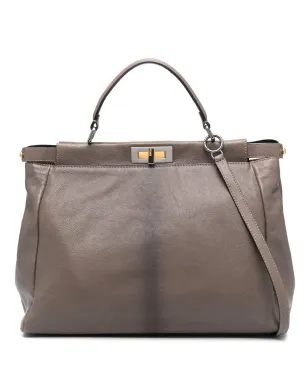 Fendi Pre-Owned ピーカブー レザートートバッグ ブラウン - サムネイル1