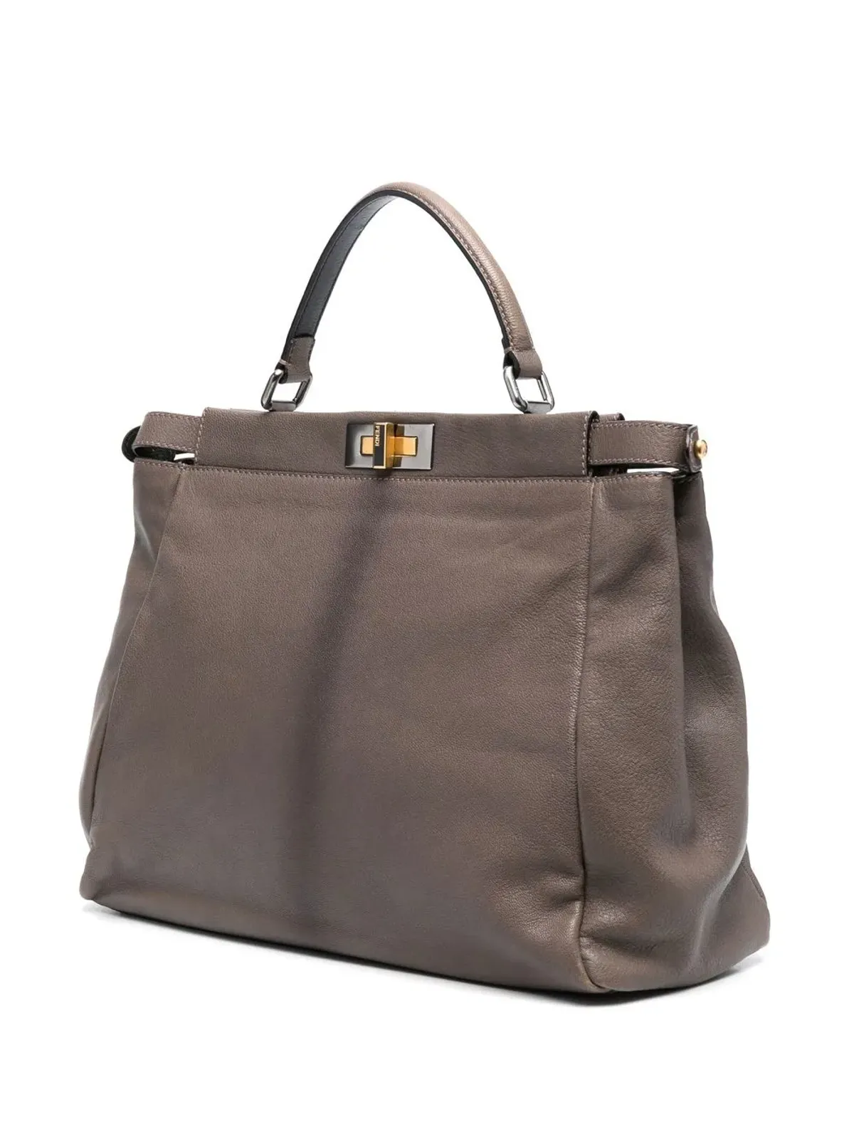 Fendi Pre-Owned ピーカブー レザートートバッグ ブラウン - 画像3