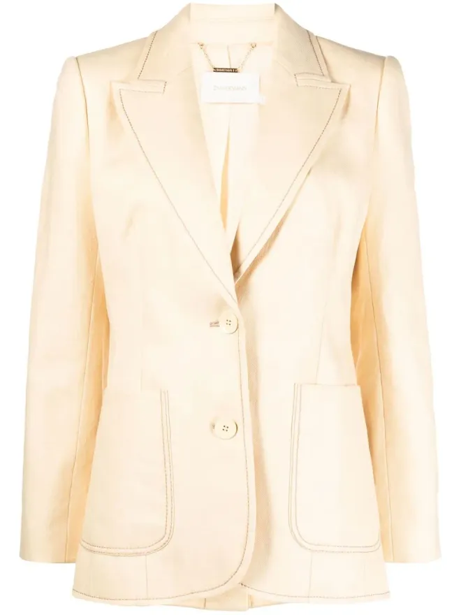 Zimmermann ZIMMERMANN ハイタイド タキシードブレザー ジャケット - イエローの商品画像