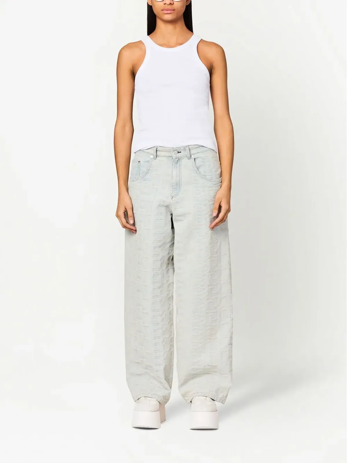 Marc Jacobs モノグラム ワイドレッグジーンズ - 画像3