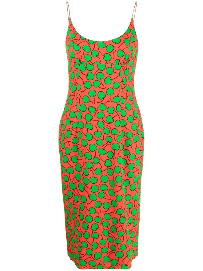 Moschino Moschino グラフィックプリント ミディドレス - レッドの商品画像