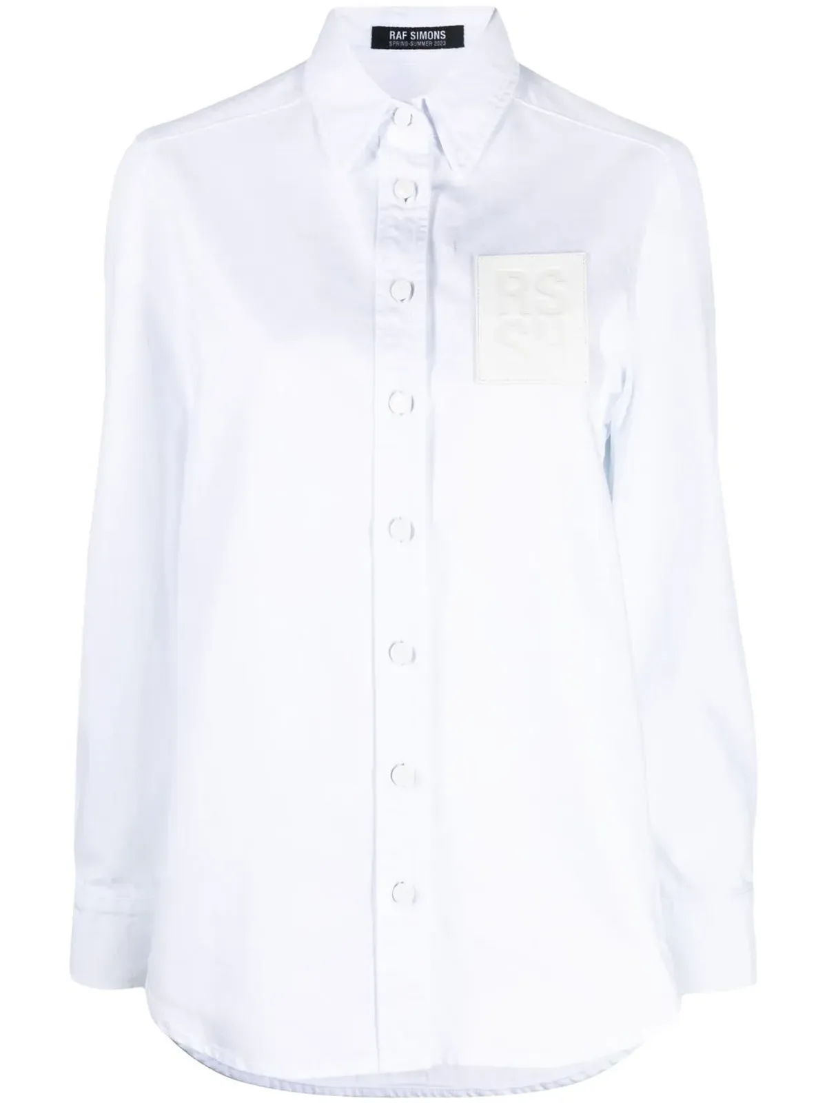 Raf Simons ロゴパッチ長袖シャツ - 画像1