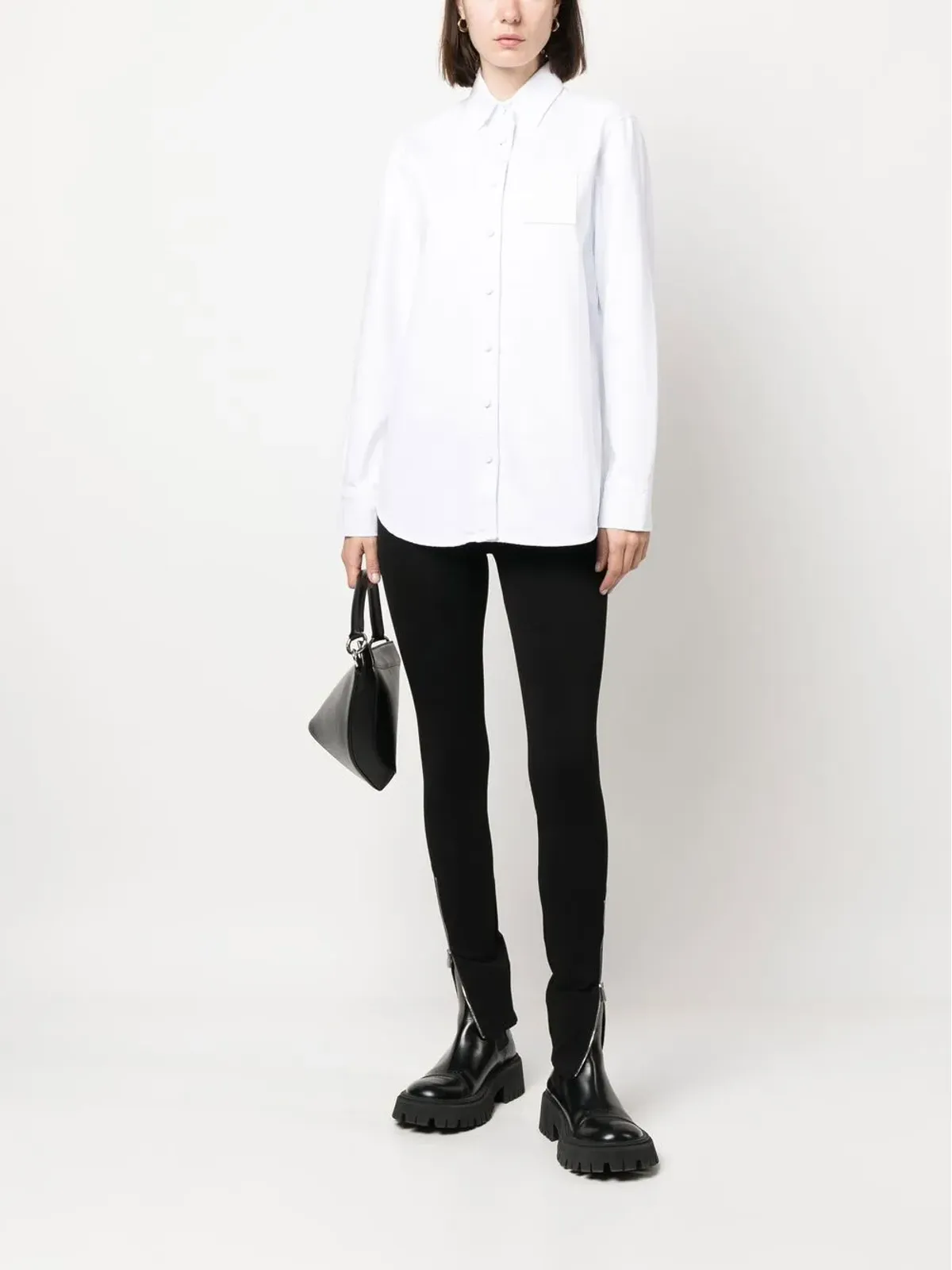 Raf Simons ロゴパッチ長袖シャツ - 画像2