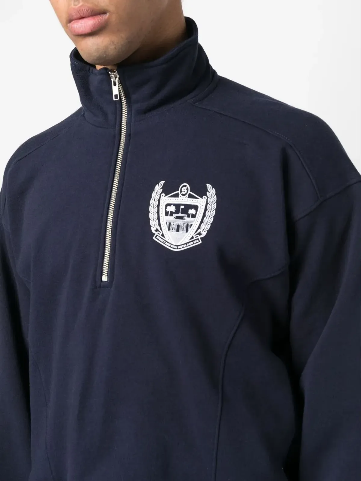 Sporty & Rich ロゴプリント ジップアップ スウェットシャツ - 画像5