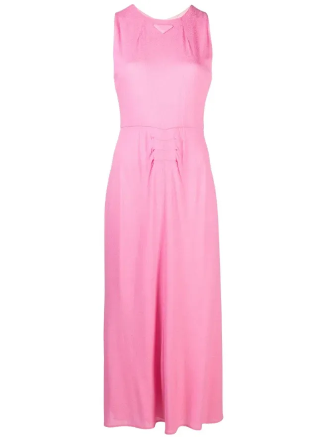 Prada Prada トライアングルロゴ マキシドレスの商品画像