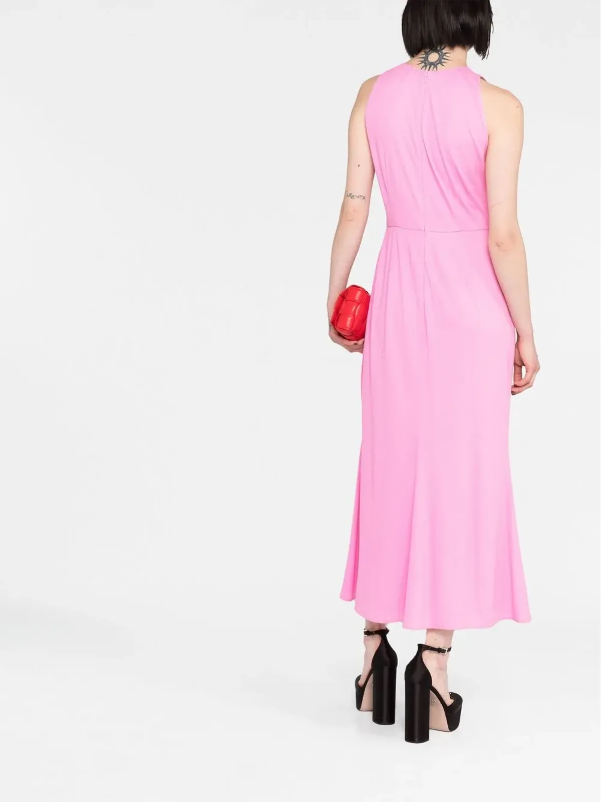 Prada トライアングルロゴ マキシドレス - 画像4