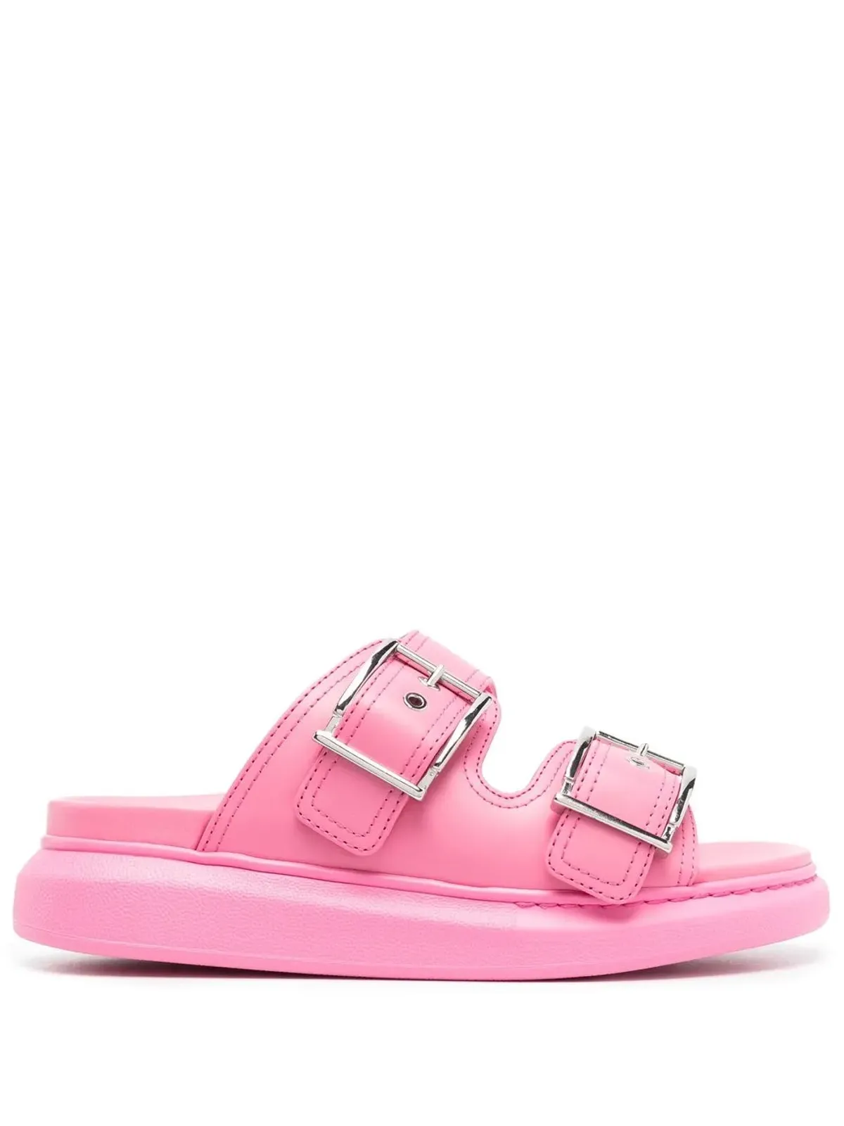 Alexander McQueen ダブルバックルサンダル - ピンク - 画像1
