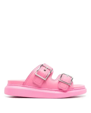 Alexander McQueen ダブルバックルサンダル - ピンク - サムネイル1