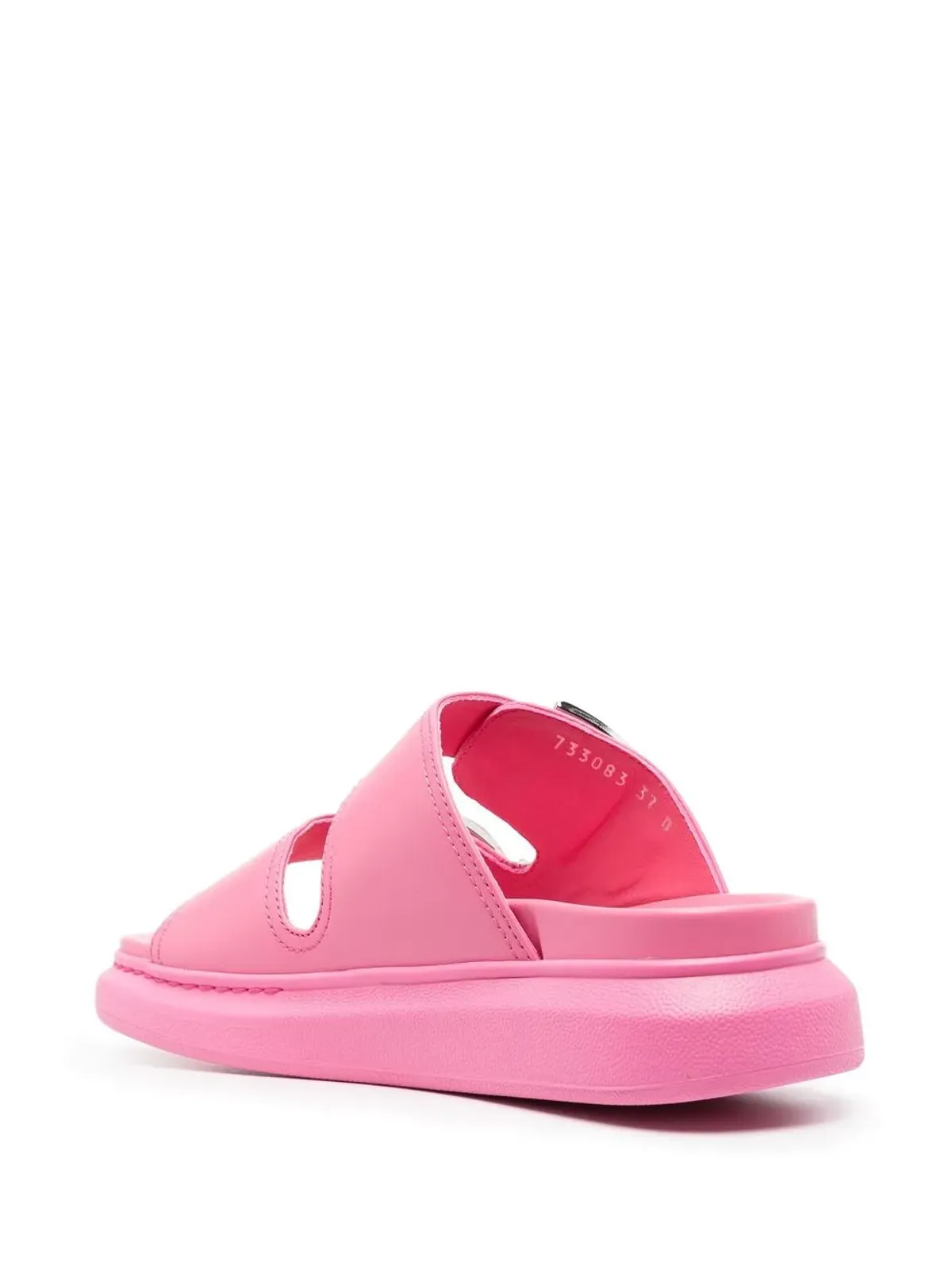 Alexander McQueen ダブルバックルサンダル - ピンク - 画像3