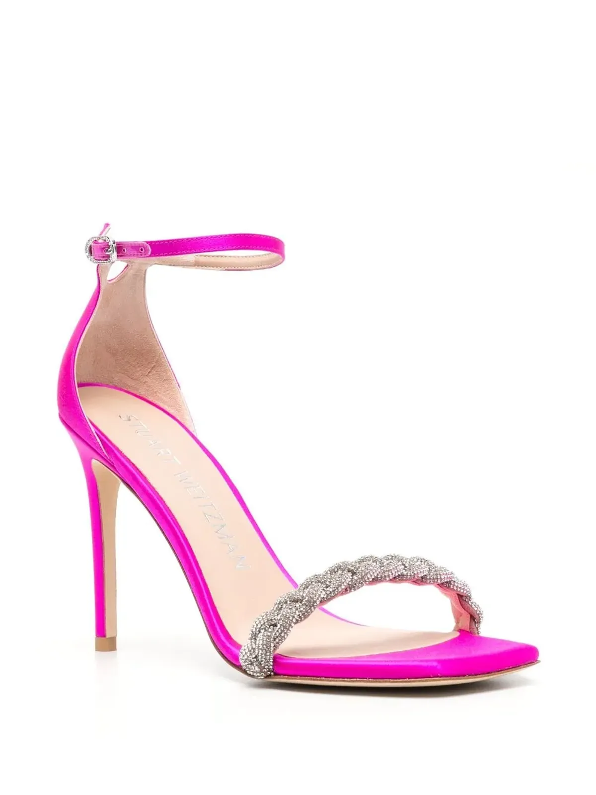 Stuart Weitzman クリスタル装飾ストラップサンダル - 画像2