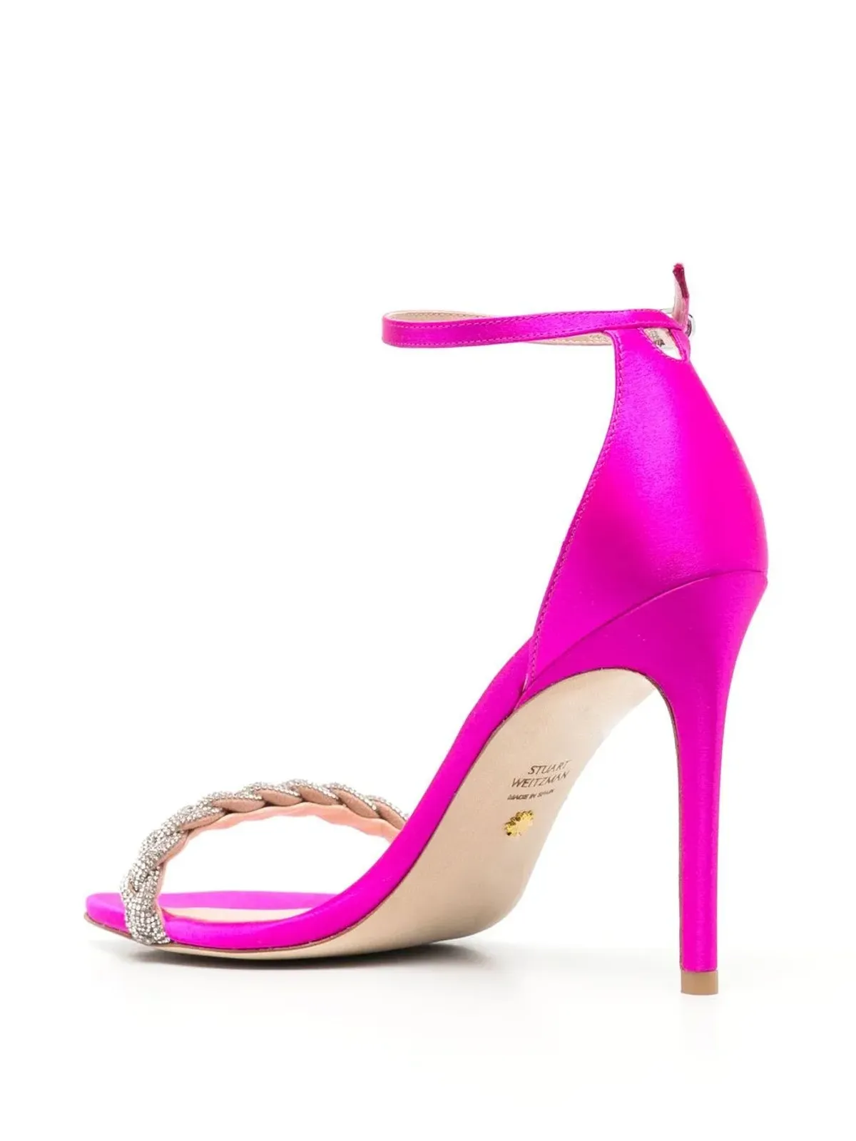 Stuart Weitzman クリスタル装飾ストラップサンダル - 画像3