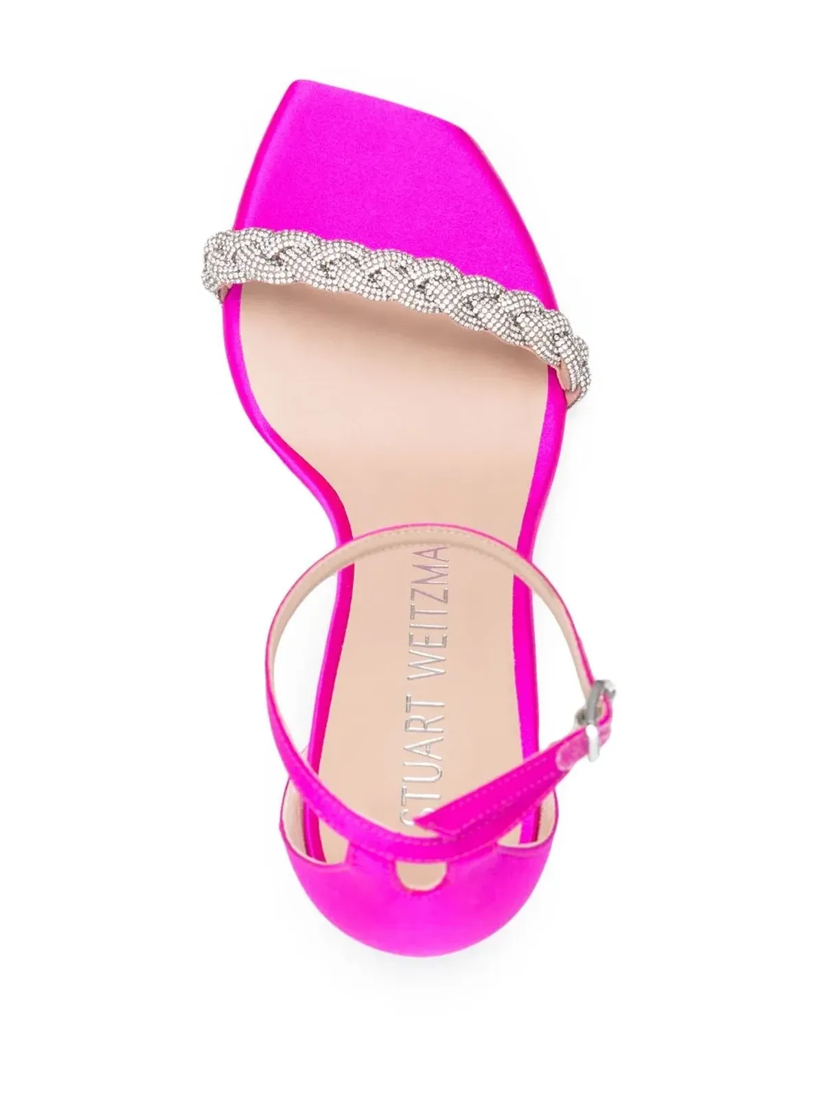 Stuart Weitzman クリスタル装飾ストラップサンダル - 画像4