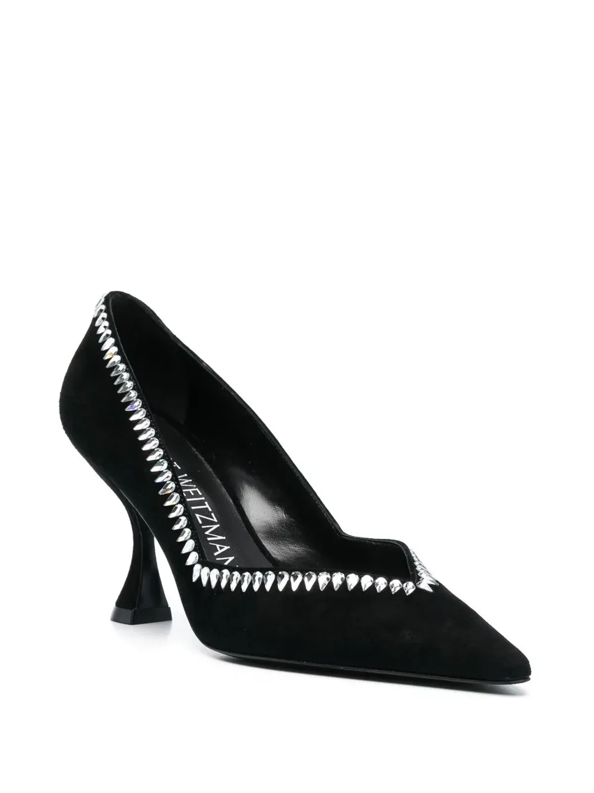 Stuart Weitzman クリスタル装飾パンプス - ブラック - 画像2