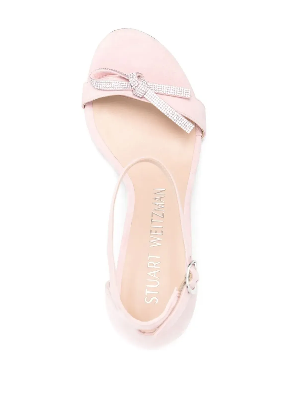 Stuart Weitzman スエードヒールサンダル ピンク - 画像4