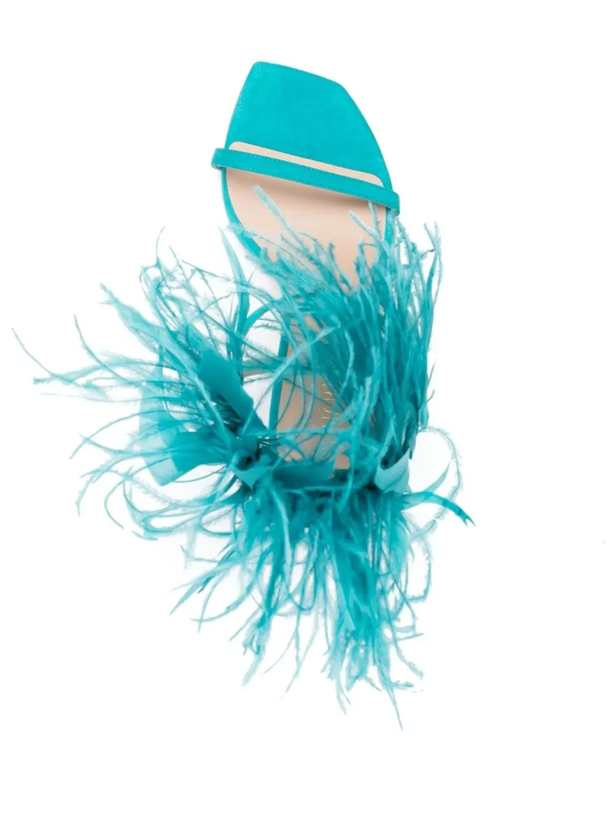 Stuart Weitzman 羽毛ディテール オープントゥ サンダル - 画像4