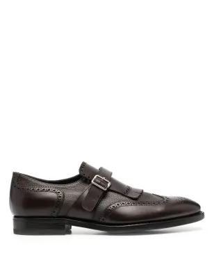 Henderson Baracco パンチングバックルモンクシューズ - ブラウン - サムネイル1