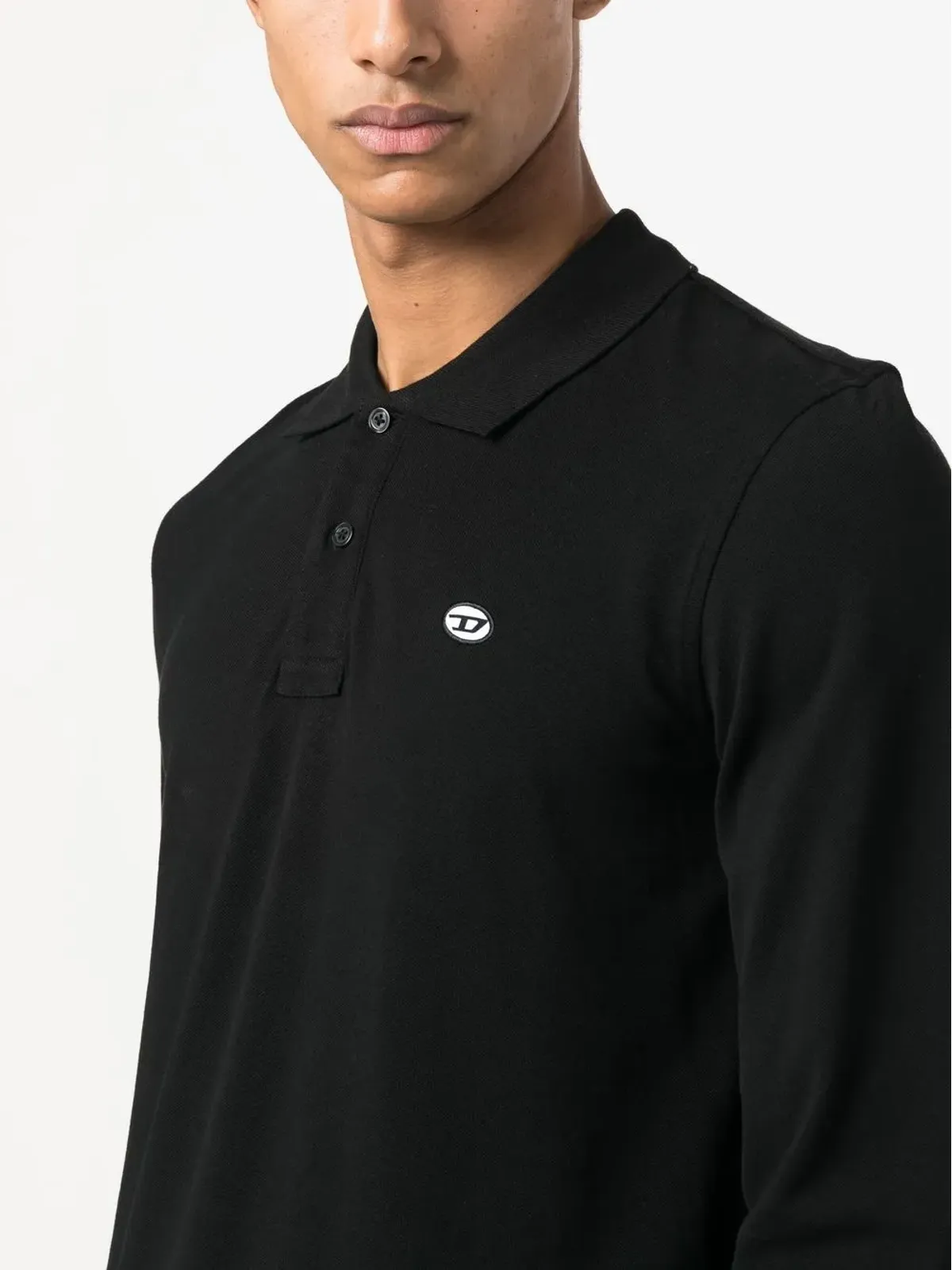 Diesel T-Smith ロングスリーブ ポロシャツ - ブラック - 画像5