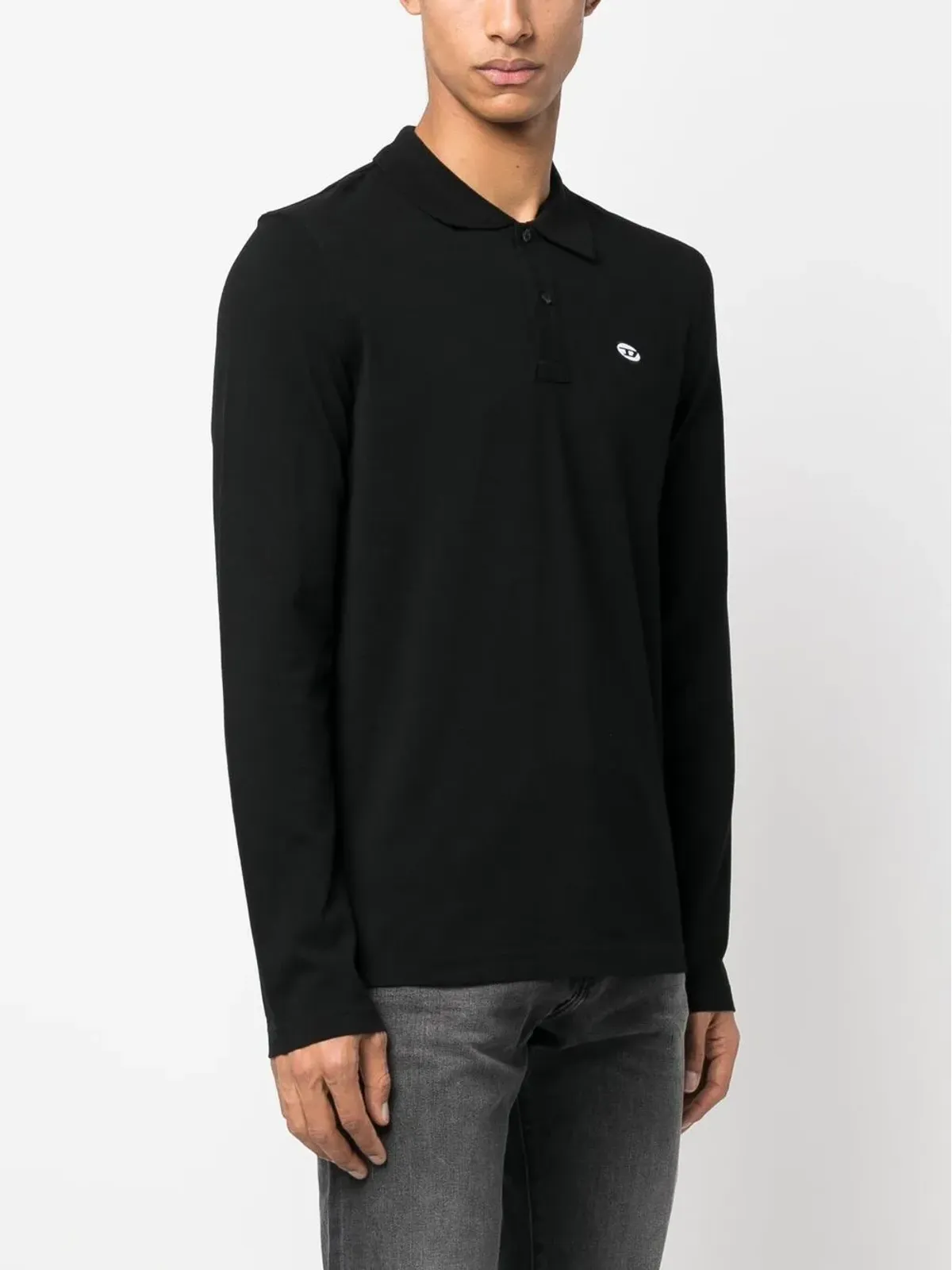Diesel T-Smith ロングスリーブ ポロシャツ - ブラック - 画像3