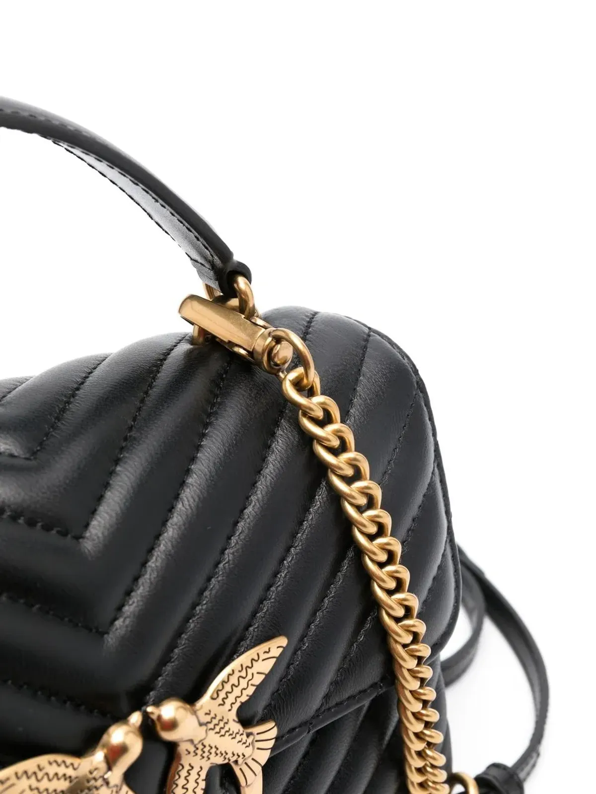 PINKO ラブ キルティング トップハンドル バッグ - 画像4