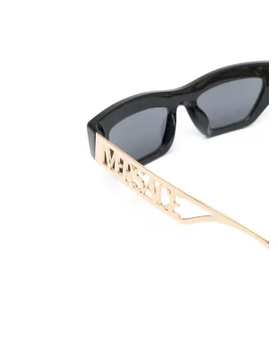 Versace Eyewear ロゴプレートキャットアイサングラス - ブラック - サムネイル3