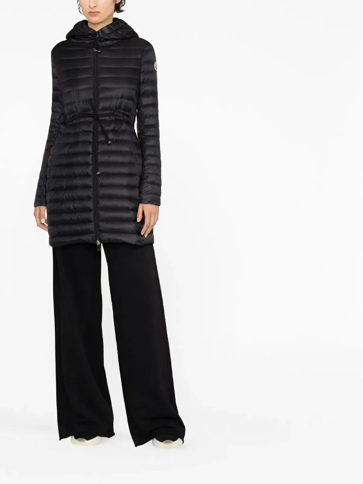 Moncler バーベル パッド入りフード付きコート - ブラック - 画像2