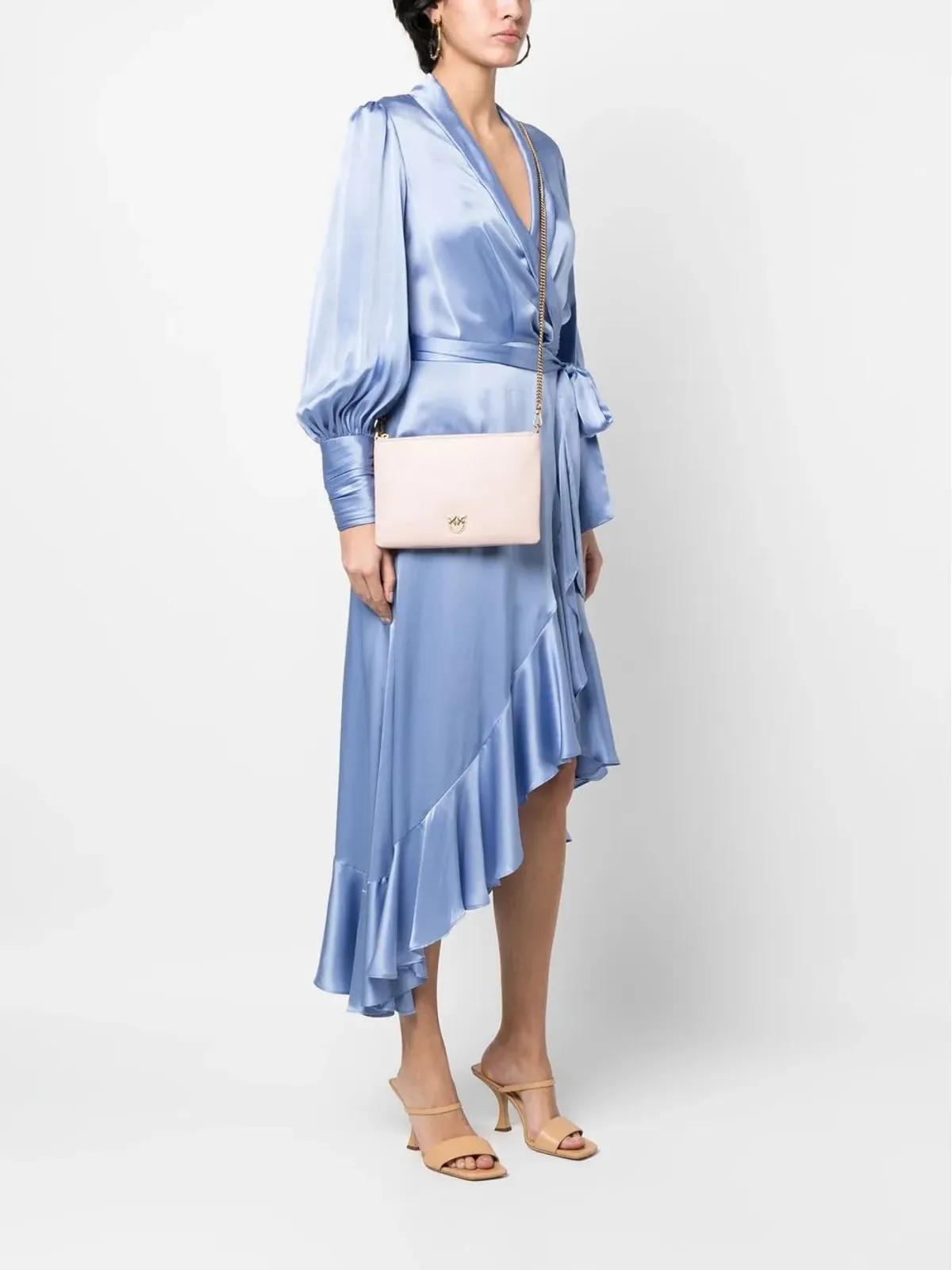 PINKO ロゴプレート付きサッチェルバッグ - 画像2