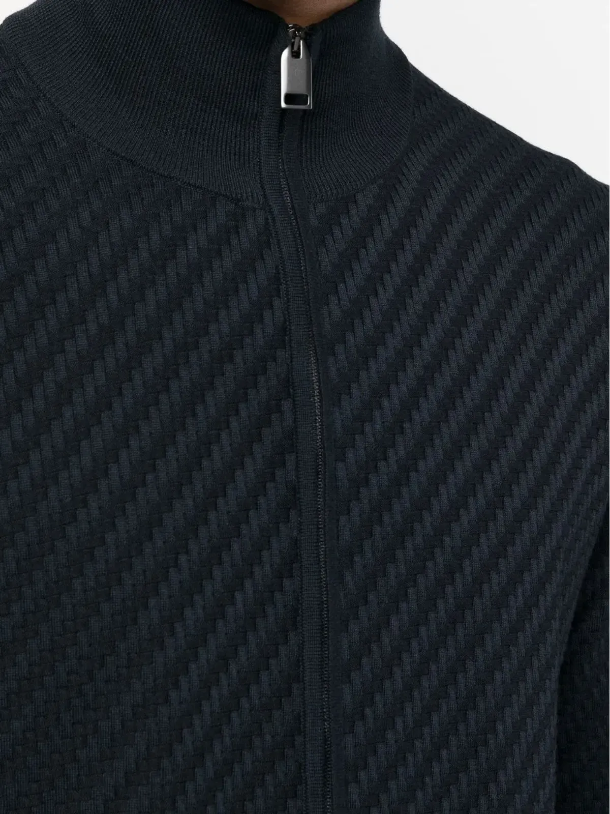 Brioni エンボス加工ジップアップジャンパー - 画像5