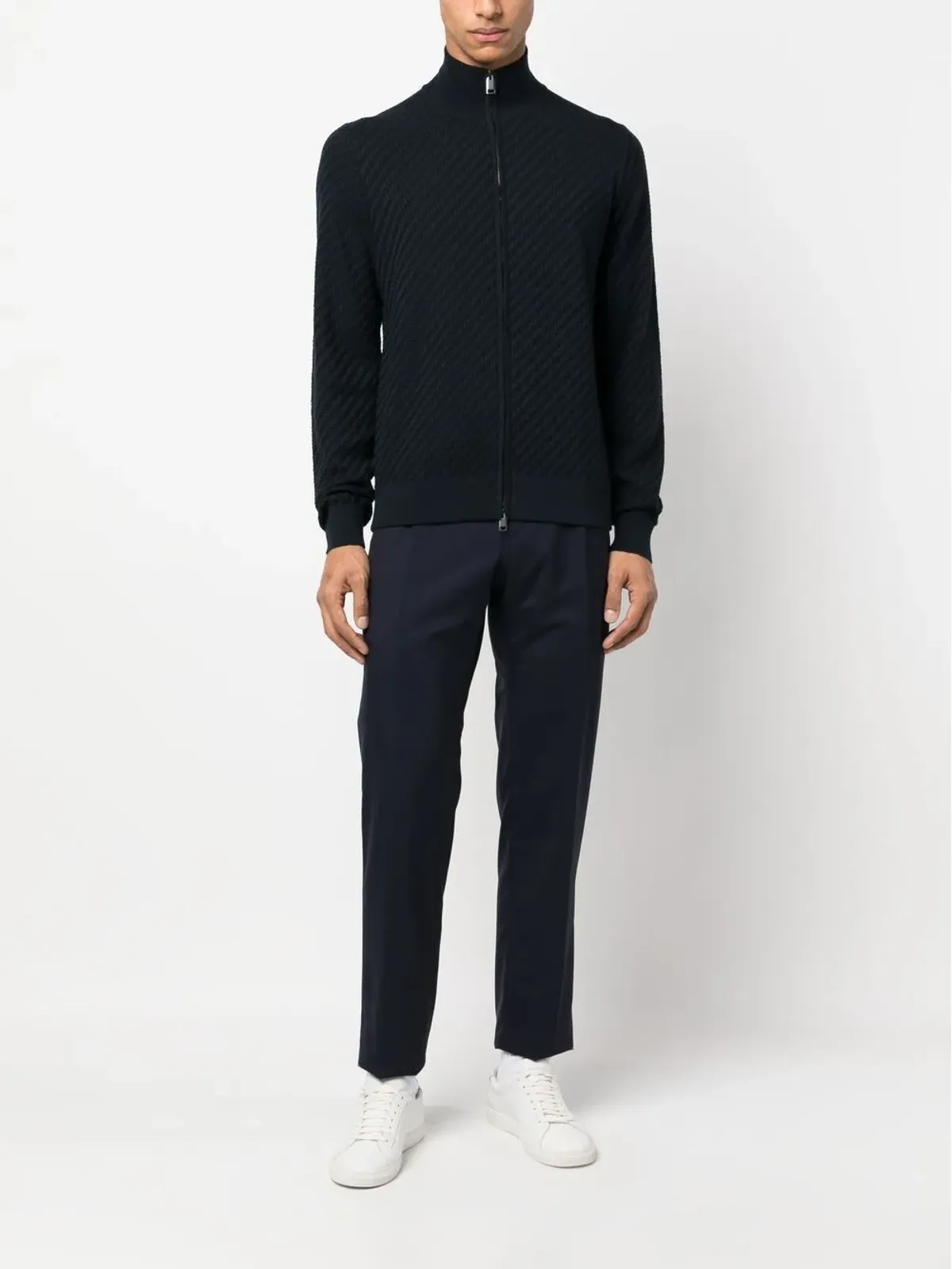 Brioni エンボス加工ジップアップジャンパー - 画像2