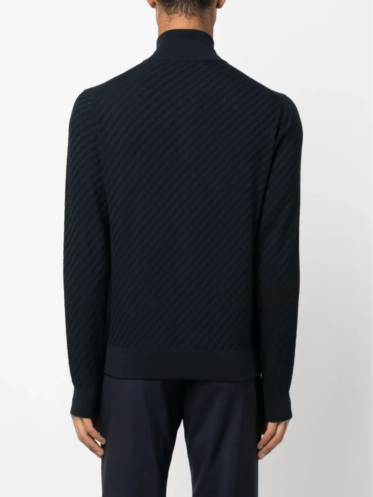 Brioni エンボス加工ジップアップジャンパー - 画像4