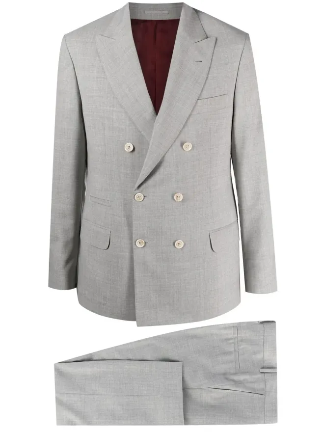 Brunello Cucinelli Brunello Cucinelli ダブルブレスト ツーピーススーツの商品画像