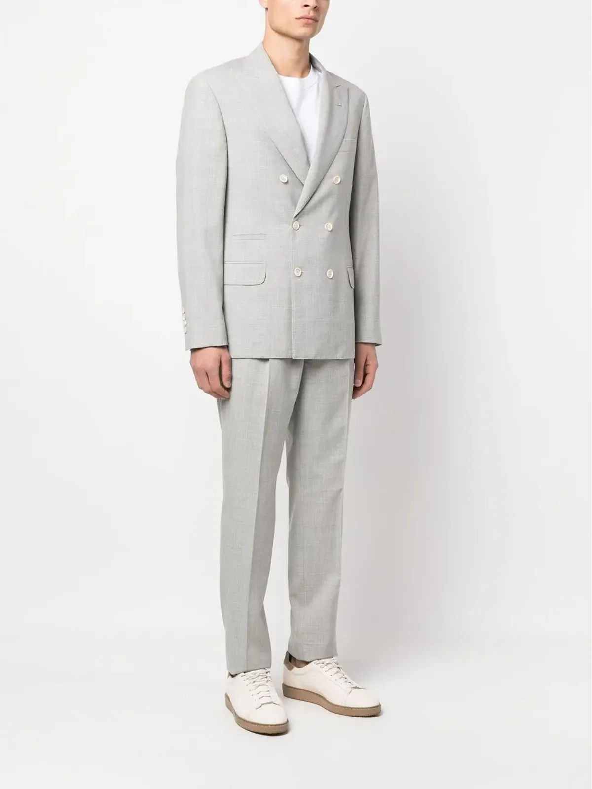 Brunello Cucinelli ダブルブレスト ツーピーススーツ - 画像3