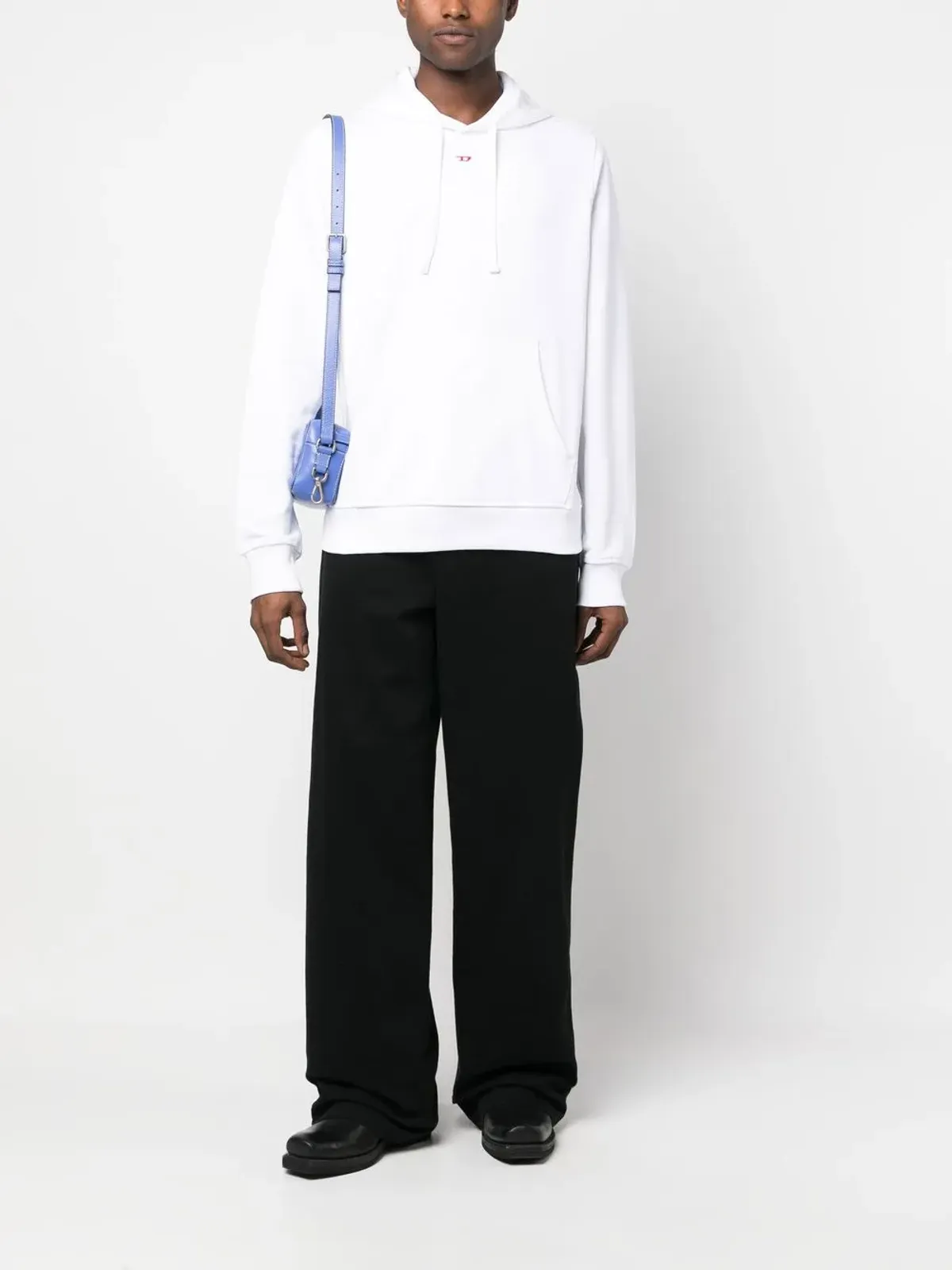 Diesel S-Ginn-Hood-D ロゴアップリケ付きフーディー - 画像2