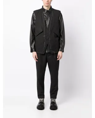 Nicolas Andreas Taralis ステッチディテール Vネック ジレ ブラック - サムネイル2