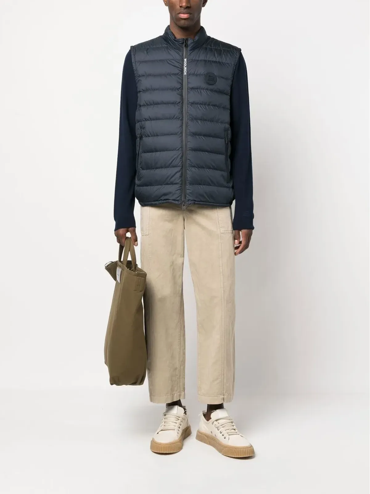 Woolrich ロゴパッチ付きダウン入りジレ - 画像2