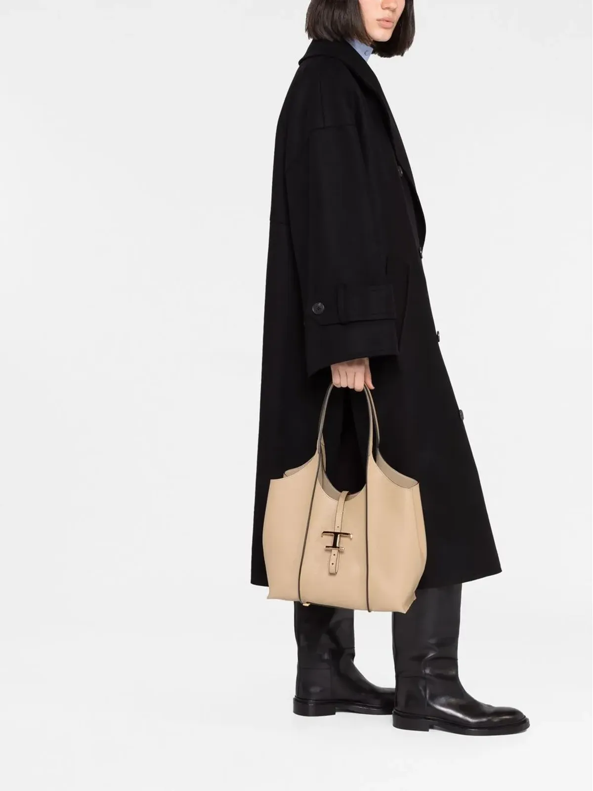 Tod's T-plaque レザートートバッグ - 画像2