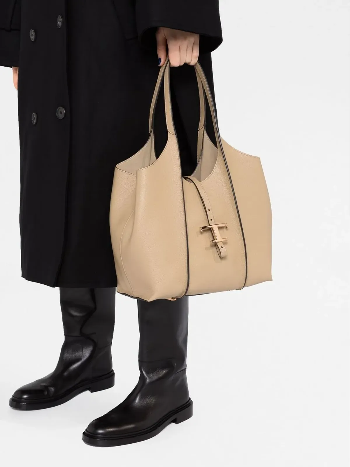 Tod's T-plaque レザートートバッグ - 画像3
