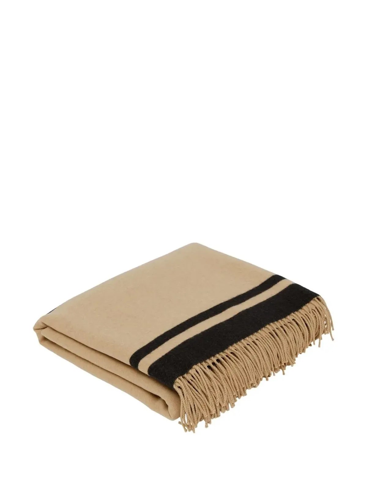 Burberry ラベル カシミヤ混ウール ジャカード ブランケット - 画像4