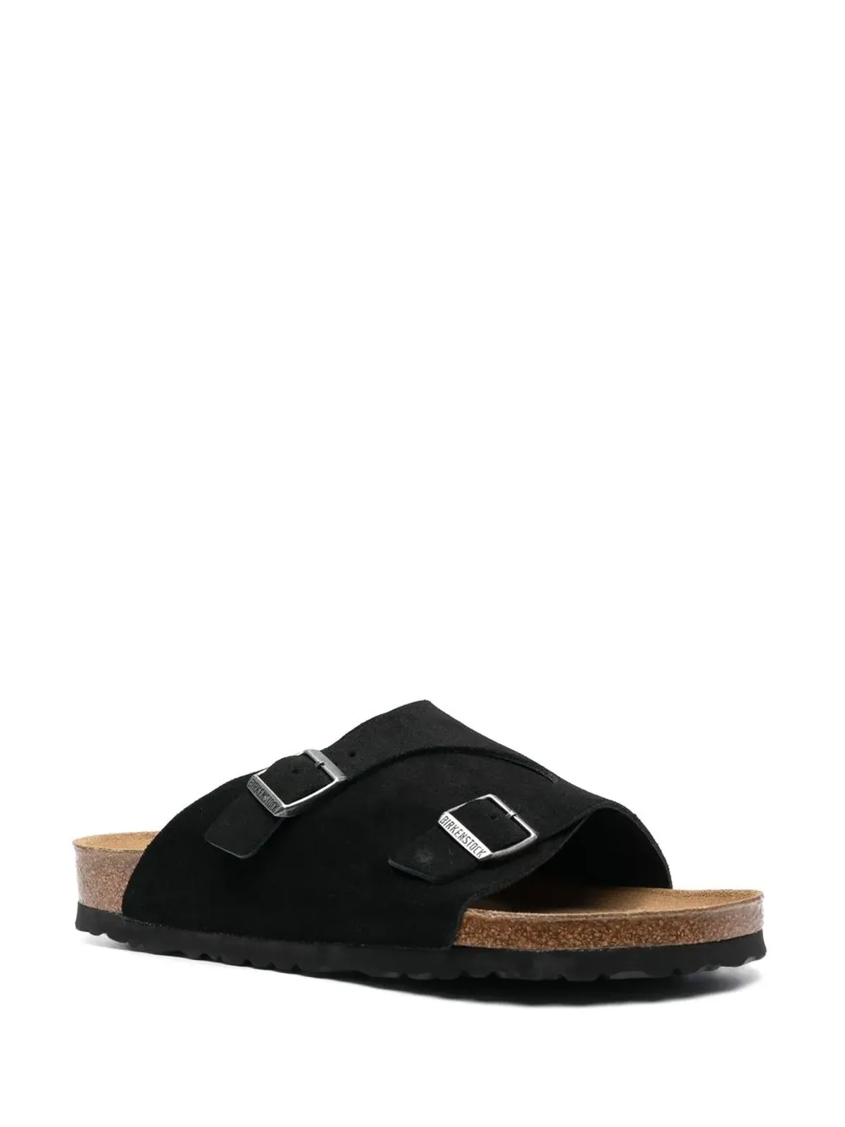 Birkenstock Zürich シングルストラップ スエード サンダル - ブラック - 画像2