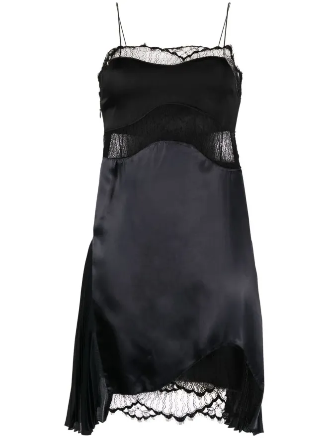 Victoria Beckham Victoria Beckham レースディテール サテン スリップドレスの商品画像