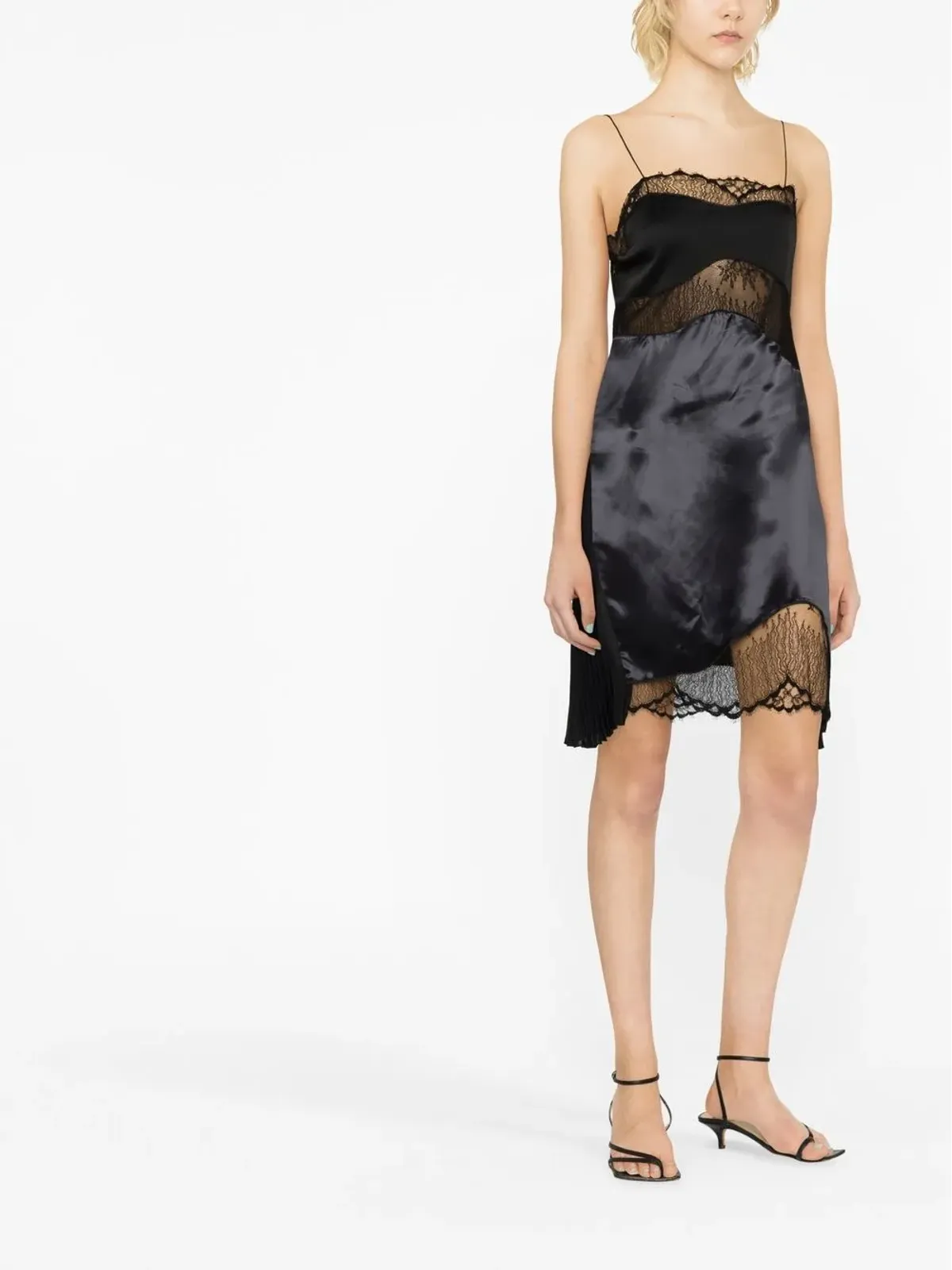 Victoria Beckham レースディテール サテン スリップドレス - 画像3