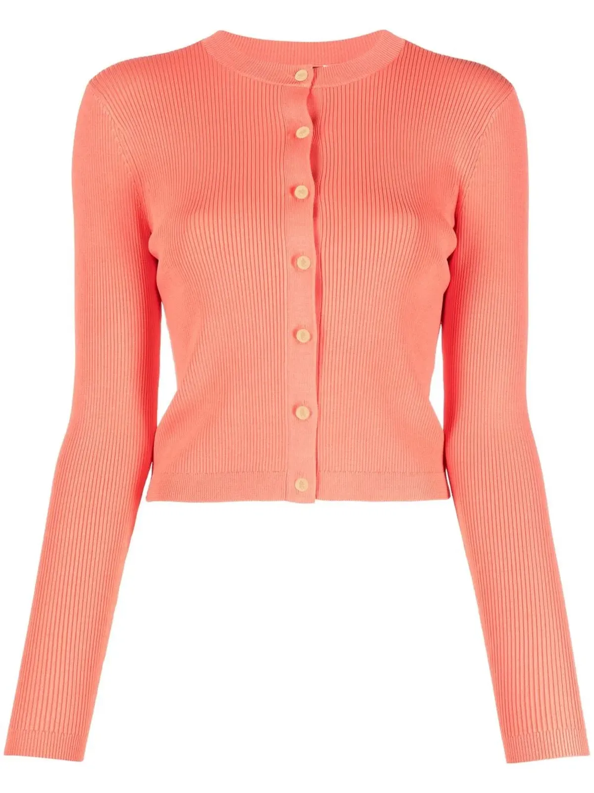 Lauren Ralph Lauren ボタンアップリブニットカーディガン - オレンジ - 画像1