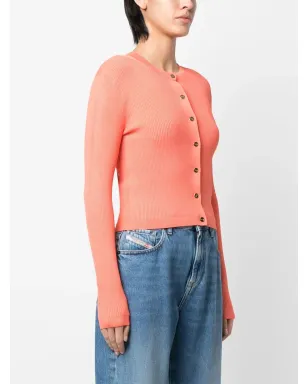 Lauren Ralph Lauren ボタンアップリブニットカーディガン - オレンジ - サムネイル3